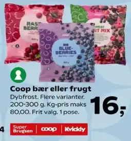 SuperBrugsen Coop bær eller frugt tilbud