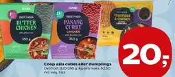 SuperBrugsen Coop asia cubes eller dumplings tilbud