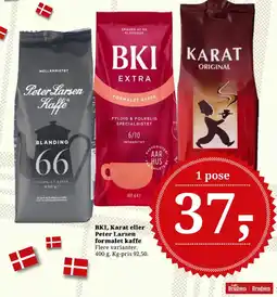Dagli'Brugsen BKI, Karat eller Peter Larsen formælet kaffe tilbud