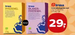 Kvickly Irma økologiske mel tilbud