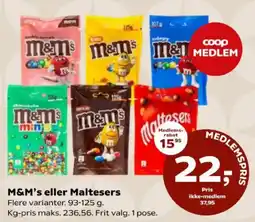 Kvickly M&M's eller Maltesers tilbud