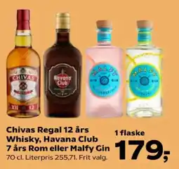 Kvickly Chivas Regal 12 års Whisky, Havana Club 7 års Rom eller Malfy Gin tilbud