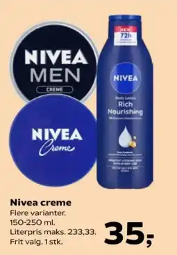 Kvickly Nivea creme tilbud