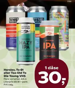 SuperBrugsen Herslev, To Øl eller Too Old To Die Young VHS tilbud