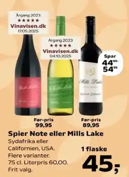 SuperBrugsen Spier Note eller Mills Lake tilbud