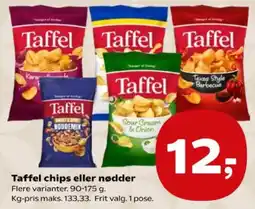 SuperBrugsen Taffel chips eller nødder tilbud
