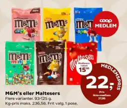 SuperBrugsen M&M's eller Maltesers tilbud
