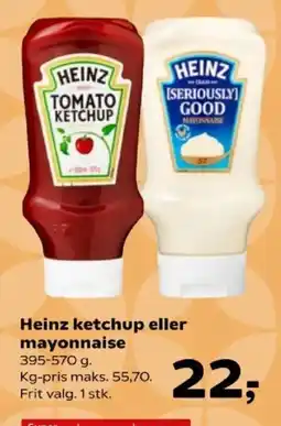 Kvickly Heinz ketchup eller mayonnaise tilbud