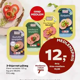 SuperBrugsen 3-stjernet pålæg tilbud