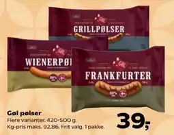 SuperBrugsen Gøl pølser tilbud
