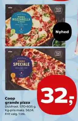 SuperBrugsen Coop grande pizza tilbud