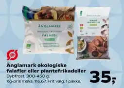 SuperBrugsen Änglamark økologiske falafler eller plantefrikadeller tilbud