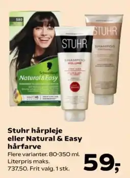 SuperBrugsen Stuhr hårpleje eller Natural & Easy hårfarve tilbud