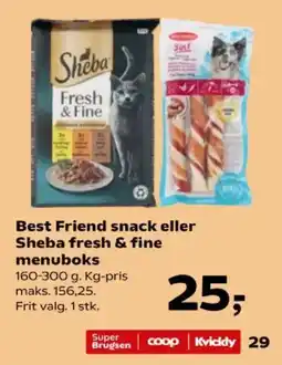 SuperBrugsen Sheba fresh & fine menuboks tilbud