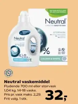 SuperBrugsen Neutral vaskemiddel tilbud