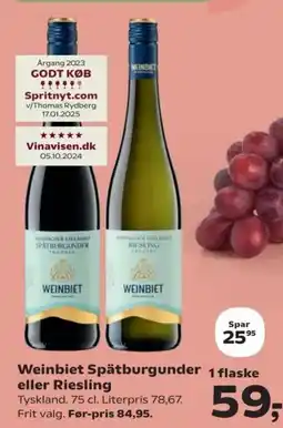 Kvickly Weinbiet Spätburgunder eller Riesling tilbud