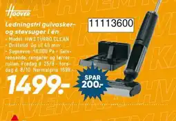 Bilka Hoover ledningsfri gulvasker- og støvsuger tilbud