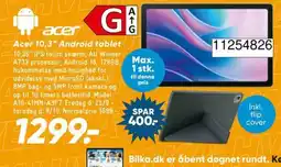 Bilka Acer 10,3" Android tablet tilbud