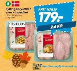 Bilka Danpo kyllingebrystfilet eller -inderfilet tilbud