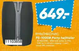 Bilka Prosonic PS-1000B Party højttaler tilbud