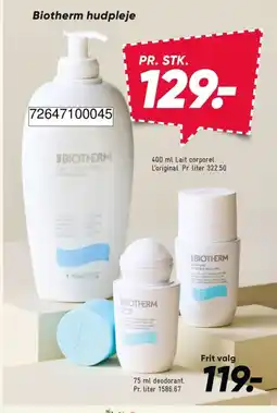 Bilka Biotherm hudpleje tilbud