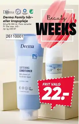 Bilka Derma Family hår- eller kropspleje tilbud