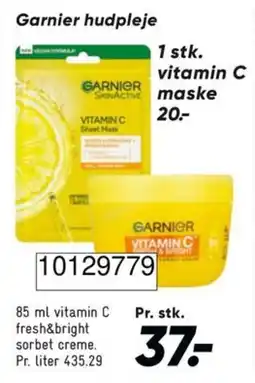 Bilka Garnier vitamin C maske tilbud