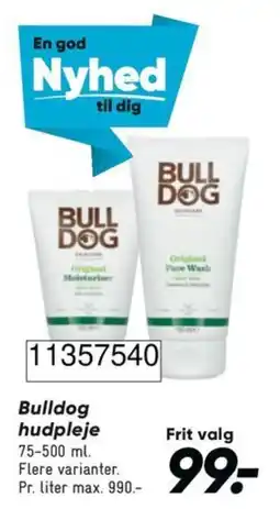 Bilka Bulldog hudpleje tilbud
