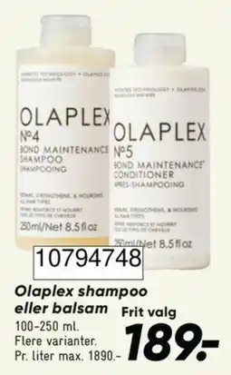 Bilka Olaplex shampoo eller balsam tilbud