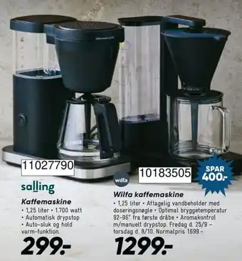 Wilfa kaffemaskine