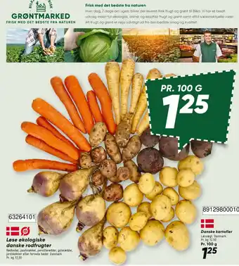 Bilka løse økologiske danske rodfrugter