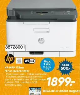 Bilka hp farve laserprinter tilbud