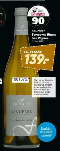 Bilka Fournier Sancerre Blanc Les Vignes tilbud