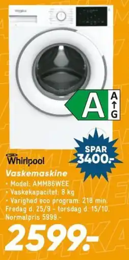Bilka Whirlpool Vaskemaskine tilbud