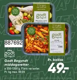 Bilka Godt Begyndt middagsretter tilbud