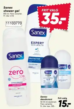 Bilka Sanex shower gel tilbud