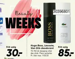Bilka Hugo Boss, Lacoste, Van Gils deodorant tilbud
