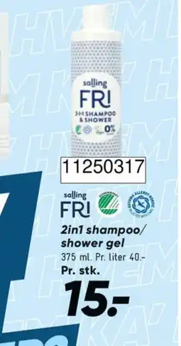 Bilka Salling fri 2in1 shampoo/shower gel tilbud