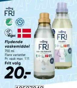 Bilka Salling fri flydende vaskemiddel tilbud