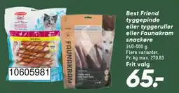 Bilka Best Friend tyggepinde eller tyggeruller eller Faunakram snackøre tilbud