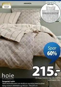 JYSK Sengetøj i satin tilbud