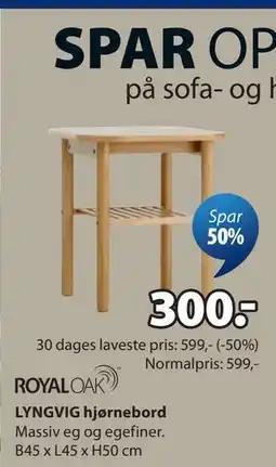 JYSK LYNGVIG hjørnebord tilbud