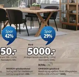 JYSK GRIBSKOV spisebord tilbud