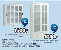 JYSK NORDBY vitrine tilbud