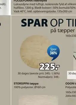 JYSK STORSIPPA tæppe tilbud