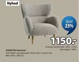 JYSK HAGESTED lænestol tilbud