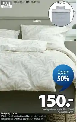 JYSK Sengetøj i satin tilbud