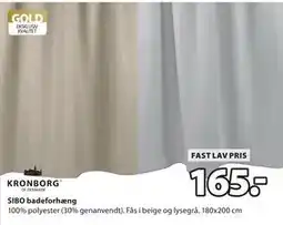 JYSK SIBO badeforhæng tilbud