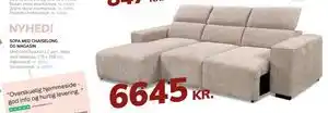 SOFA MED CHAISELONG OG MAGASIN