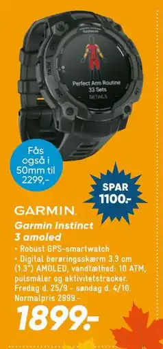 Bilka Garmin Instinct 3 amoled tilbud
